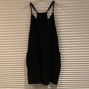 Black Sleeveless Dress with Pockets